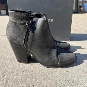 rag & bone - Margot Bootie - Granite (Black Crackle Leather) - Size 40 / US 9
